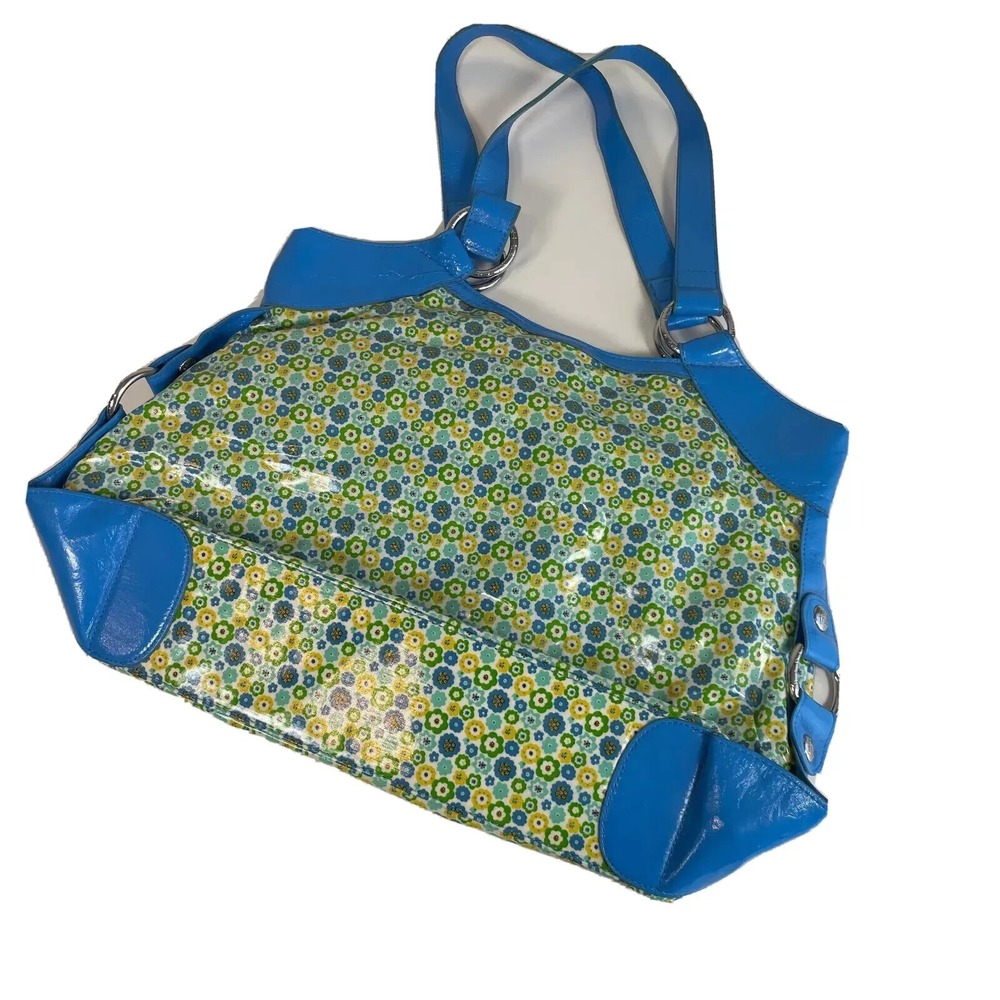 Vera Bradley Frill English Meadow Floral Bridge Tote Bag Womens Large‎ Leather
